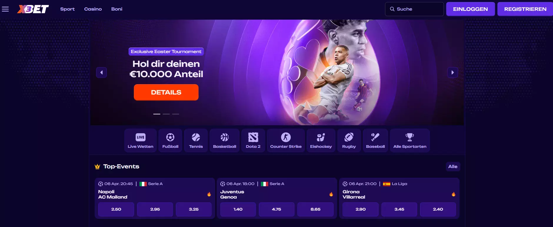 Purple soccer jersey with number 10 and currency bills, digital sports game promotion.